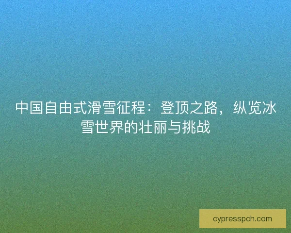 中国自由式滑雪征程：登顶之路，纵览冰雪世界的壮丽与挑战